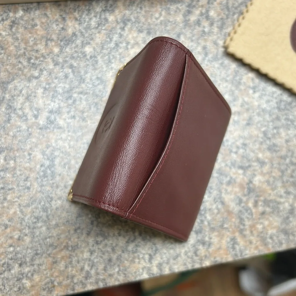 Cartier Burgundy Leather Card Holder